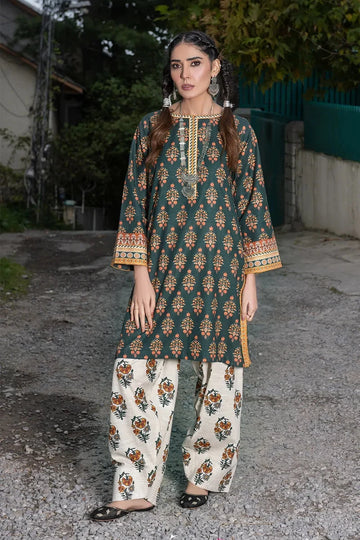 2PC Printed stitched Khaddar Shirt & Trouser KKH-3619 -  - KHAS STORES US -